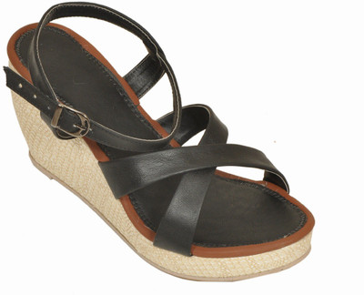 

Bare Soles Women Black Wedges