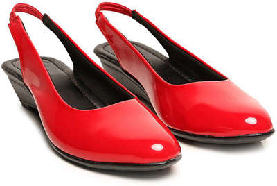 

Bare Soles Women red Wedges