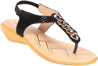 

Adorn Women Black and Beige Wedges