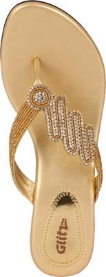 Glitz Women Gold Heels