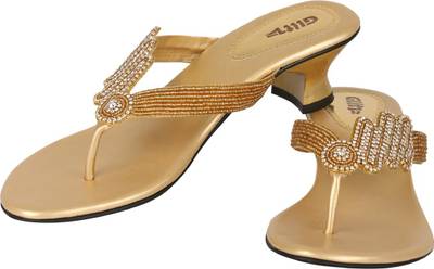 Glitz Women Gold Heels