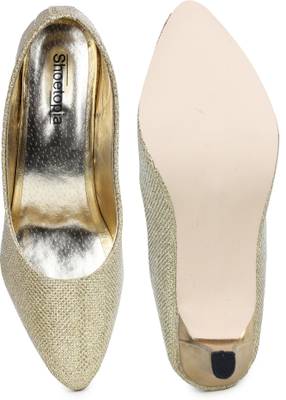Shoetopia Women Golden Heels