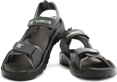 

Globalite Men Grey Lime Sports Sandals