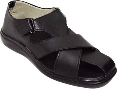 Shopolozy Men Black Sandals