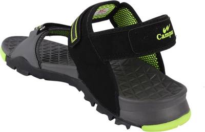 Campus Men Black Sandals