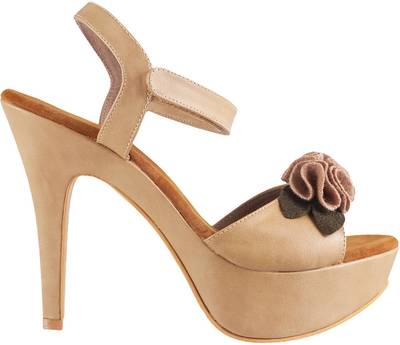 Mochi Women 20,Beige Heels