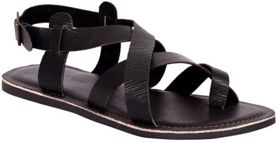 

Tortoise Men Black Sandals