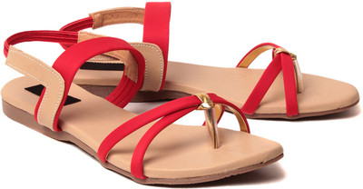 

Bare Soles Women RED Flats