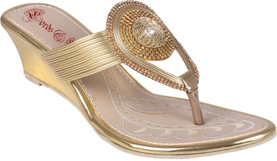 

lords & ladies Women Gold Wedges