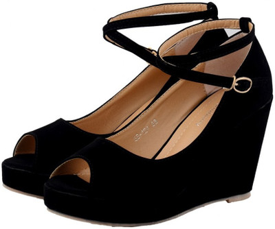 

Shuberry Women Black Wedges