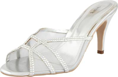 B Bitch Women Silver Heels