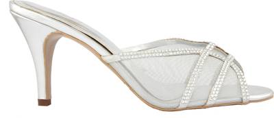 B Bitch Women Silver Heels
