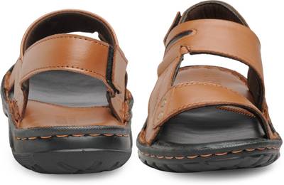 Teakwood Men Black Sandals