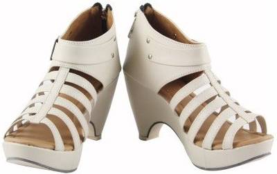 Nshell Women Cream Heels