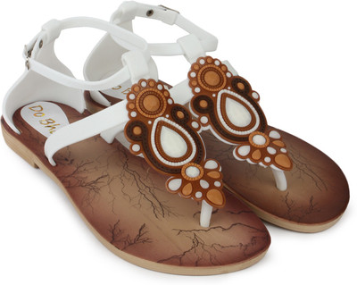 

Do Bhai Women White Flats