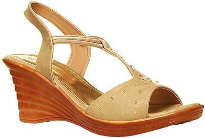 

Bata Women Beige Wedges