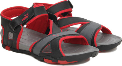 

Puma Men black-high risk red-dark shado Sports Sandals