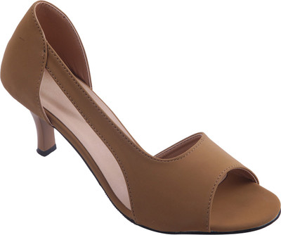 Adorn Women Beige Heels