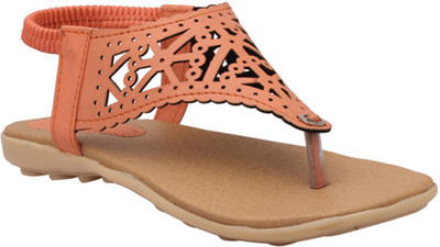 

ALKAWAL Girls Sports Sandals, Peach
