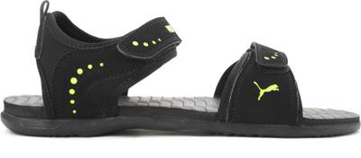 Puma Men Black-Limepunch Sports Sandals