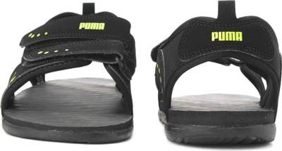 Puma Men Black-Limepunch Sports Sandals