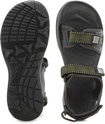 Reebok Men GRAVEL/BLK/ HI VIS GREEN Sports Sandals