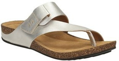 

Clarks Women Silver Leather Flats