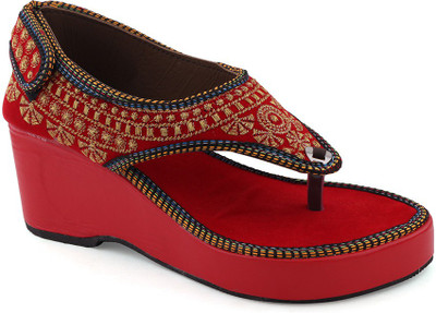 

Paduki Women Red Wedges