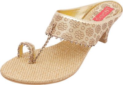 Footrendz Women Gold Heels