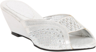 

Adorn Women Silver Wedges