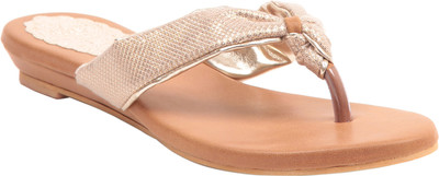 

Adorn Women Golden Flats