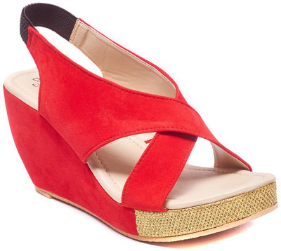 

Dolphin Miles Women Red Wedges