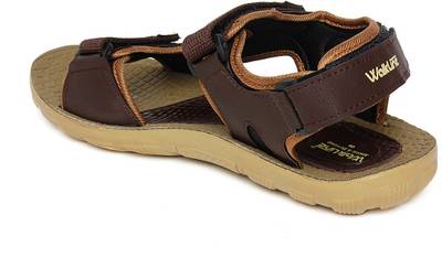 Walkline Men Black Sports Sandals