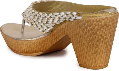 Shoetopia Women Golden Heels