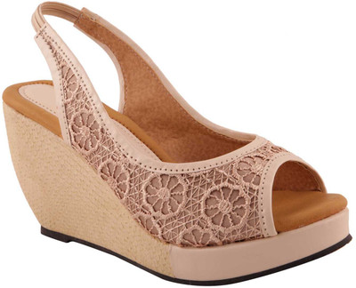

Adorn Women Beige Wedges