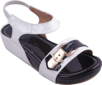 

Adorn Women White and Black Flats