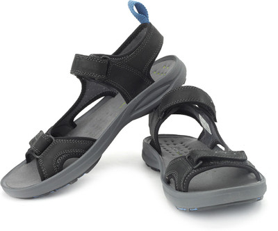 

Clarks Men Black Leather Sports Sandals