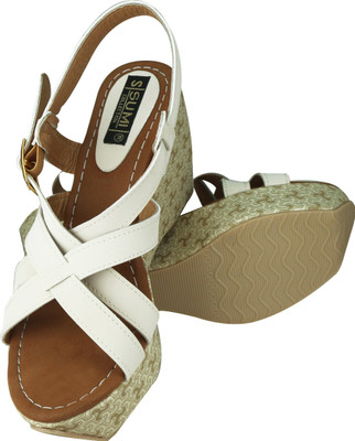 Sumi Collections Girls Wedges(Cream