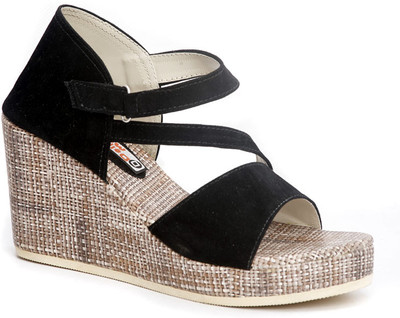 Dolphin Miles Women Black Wedges