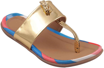 

Adorn Women Golden Flats