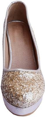 MadeinMyIndia Women Gold Heels