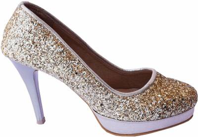 MadeinMyIndia Women Gold Heels