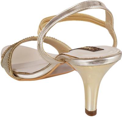 Mochi Women 15,Gold Heels