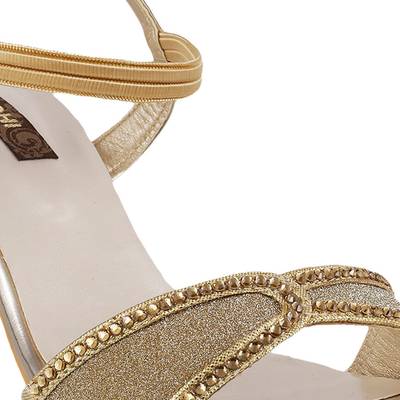 Mochi Women 15,Gold Heels