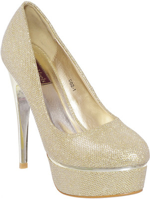 

Flat n Heels Women Gold Heels