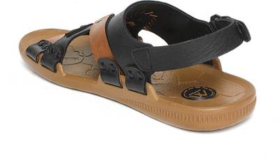 Walkline Men Black Sandals