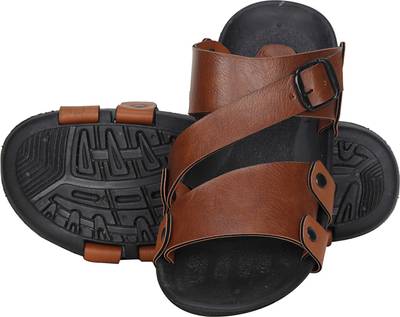 Kraasa Men Tan Sandals