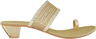 Mochi Women 15,Gold Heels