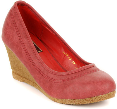 

Flat n Heels Women Red Wedges