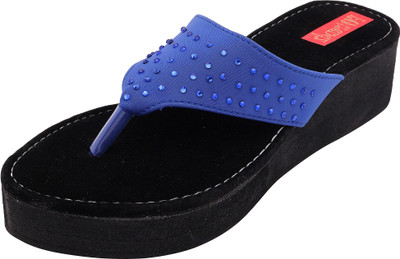 

Footrendz Women Blue Wedges